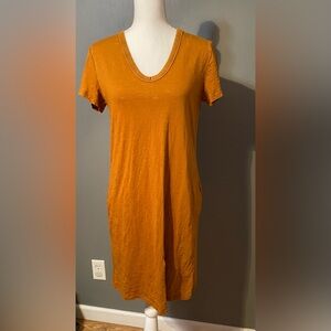 Universal Thread Golden V-Neck T-Shirt Dress
